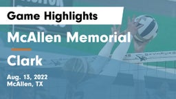 McAllen Memorial  vs Clark  Game Highlights - Aug. 13, 2022