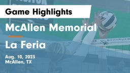 McAllen Memorial  vs La Feria  Game Highlights - Aug. 10, 2023