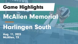 McAllen Memorial  vs Harlingen South  Game Highlights - Aug. 11, 2023