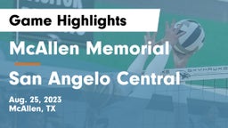 McAllen Memorial  vs San Angelo Central  Game Highlights - Aug. 25, 2023