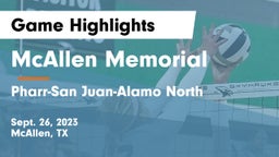 McAllen Memorial  vs Pharr-San Juan-Alamo North  Game Highlights - Sept. 26, 2023