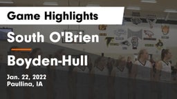 South O'Brien  vs Boyden-Hull  Game Highlights - Jan. 22, 2022