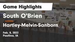 South O'Brien  vs Hartley-Melvin-Sanborn  Game Highlights - Feb. 8, 2022