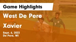 West De Pere  vs Xavier  Game Highlights - Sept. 6, 2022