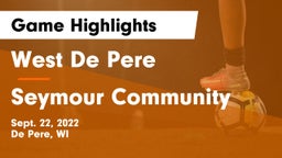 West De Pere  vs Seymour Community  Game Highlights - Sept. 22, 2022