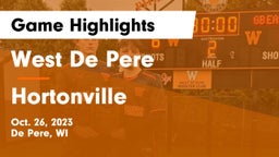 West De Pere  vs Hortonville  Game Highlights - Oct. 26, 2023