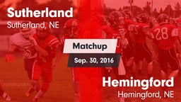 Matchup: Sutherland High vs. Hemingford  2016