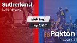 Matchup: Sutherland High vs. Paxton  2017