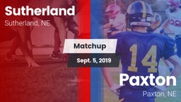 Matchup: Sutherland High vs. Paxton  2019