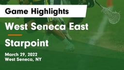 West Seneca East  vs Starpoint  Game Highlights - March 29, 2022