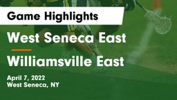 West Seneca East  vs Williamsville East  Game Highlights - April 7, 2022