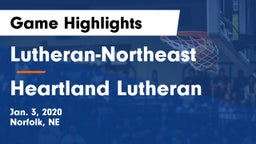 Lutheran-Northeast  vs Heartland Lutheran  Game Highlights - Jan. 3, 2020
