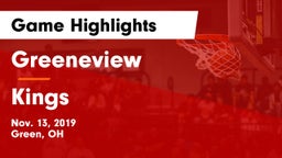 Greeneview  vs Kings Game Highlights - Nov. 13, 2019