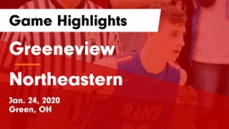 Greeneview  vs Northeastern  Game Highlights - Jan. 24, 2020