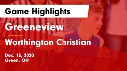 Greeneview  vs Worthington Christian  Game Highlights - Dec. 15, 2020