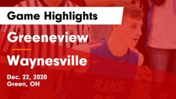 Greeneview  vs Waynesville  Game Highlights - Dec. 22, 2020