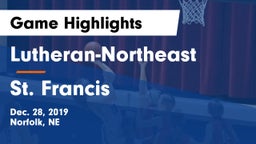 Lutheran-Northeast  vs St. Francis  Game Highlights - Dec. 28, 2019