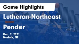 Lutheran-Northeast  vs Pender  Game Highlights - Dec. 9, 2021