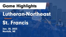 Lutheran-Northeast  vs St. Francis  Game Highlights - Jan. 28, 2023