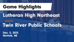 Lutheran High Northeast vs Twin River Public Schools Game Highlights - Dec. 5, 2023