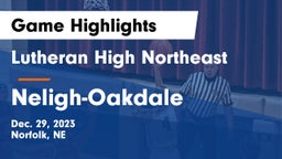 Lutheran High Northeast vs Neligh-Oakdale  Game Highlights - Dec. 29, 2023