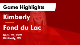 Kimberly  vs Fond du Lac  Game Highlights - Sept. 23, 2021