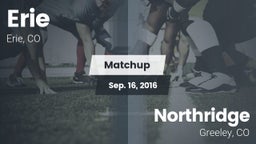 Matchup: Erie  vs. Northridge  2016