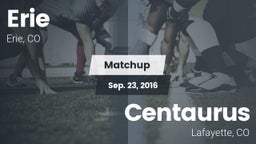 Matchup: Erie  vs. Centaurus  2016