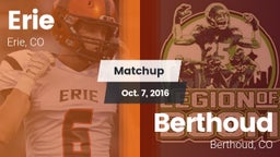 Matchup: Erie  vs. Berthoud  2016