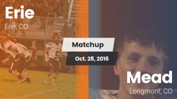 Matchup: Erie  vs. Mead  2016