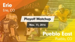 Matchup: Erie  vs. Pueblo East  2016