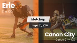 Matchup: Erie  vs. Canon City  2018