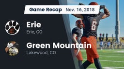 Recap: Erie  vs. Green Mountain  2018