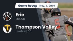Recap: Erie  vs. Thompson Valley  2019