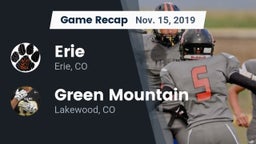 Recap: Erie  vs. Green Mountain  2019
