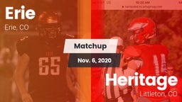 Matchup: Erie  vs. Heritage  2020