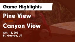 Pine View  vs Canyon View  Game Highlights - Oct. 13, 2021