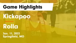 Kickapoo  vs Rolla  Game Highlights - Jan. 11, 2022