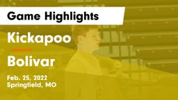 Kickapoo  vs Bolivar  Game Highlights - Feb. 25, 2022