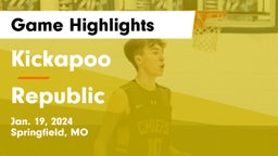 Kickapoo  vs Republic  Game Highlights - Jan. 19, 2024