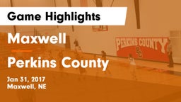 Maxwell  vs Perkins County Game Highlights - Jan 31, 2017