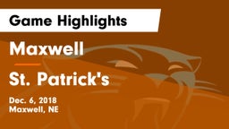 Maxwell  vs St. Patrick's  Game Highlights - Dec. 6, 2018