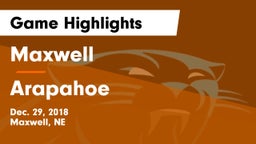 Maxwell  vs Arapahoe  Game Highlights - Dec. 29, 2018