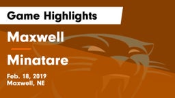 Maxwell  vs Minatare Game Highlights - Feb. 18, 2019