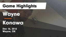 Wayne  vs Konawa  Game Highlights - Dec 16, 2016
