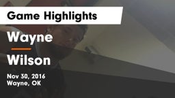 Wayne  vs Wilson  Game Highlights - Nov 30, 2016