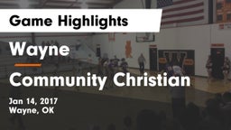 Wayne  vs Community Christian  Game Highlights - Jan 14, 2017