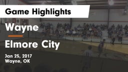 Wayne  vs Elmore City Game Highlights - Jan 25, 2017