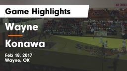 Wayne  vs Konawa  Game Highlights - Feb 18, 2017