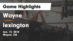 Wayne  vs lexington Game Highlights - Jan. 12, 2018